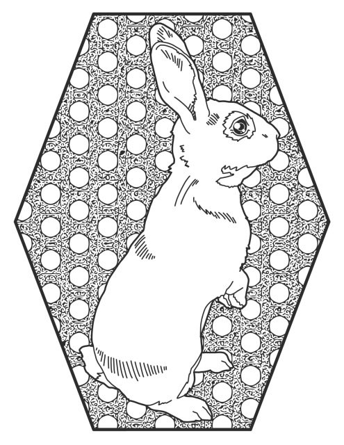 Downloadable Coloring Page- Standing Rabbit