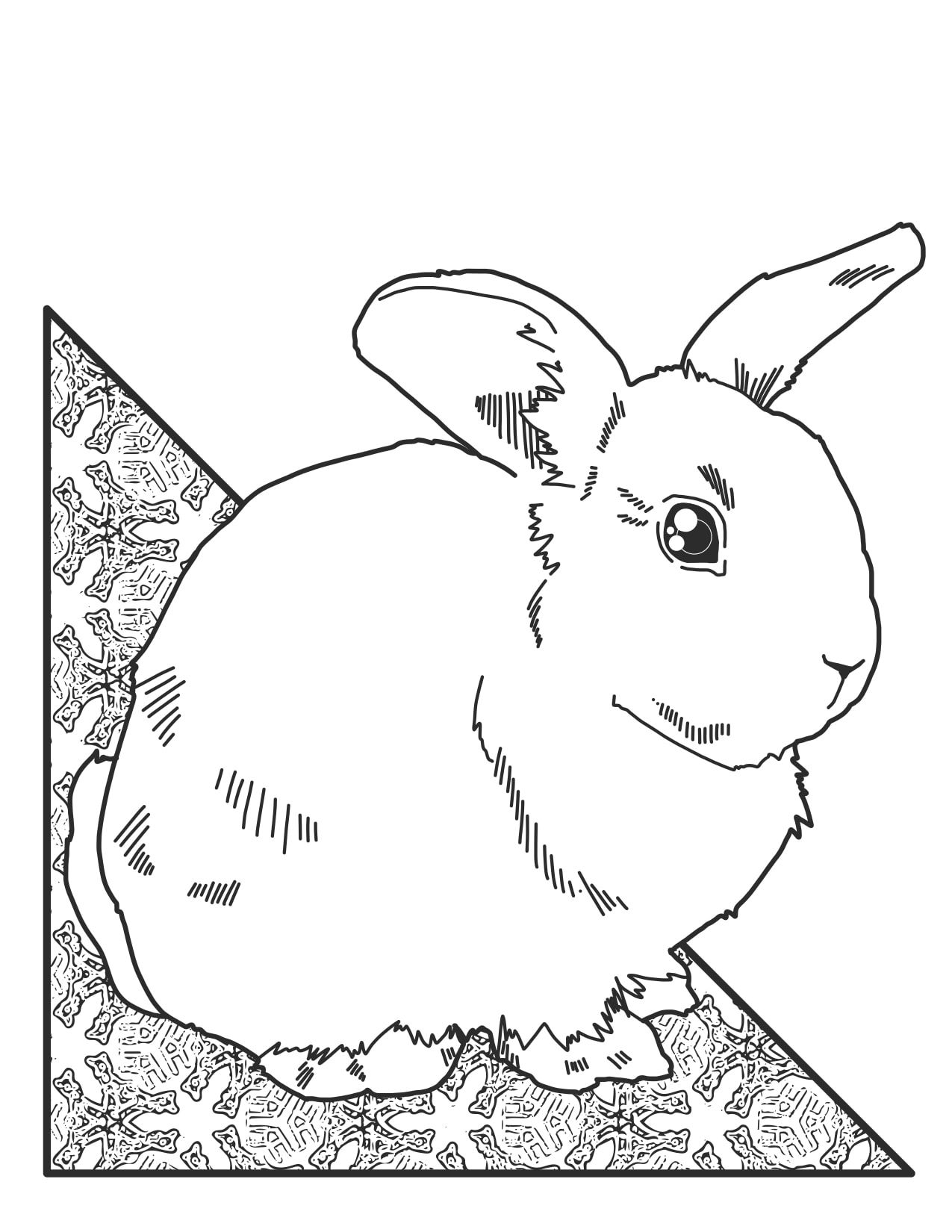Downloadable Coloring Page- Mumu the Rabbit